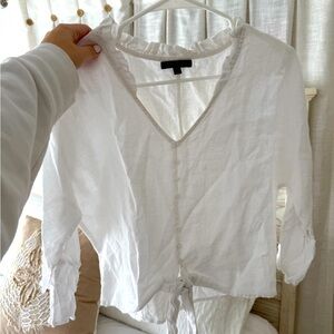 White Linen For Cynthia Rowley Top